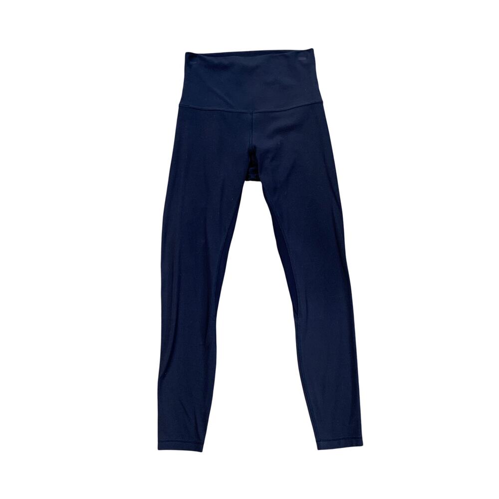 Lululemon Leggings Womens 4 Navy Align High Rise Cropped Sweat Wick Yoga Workout